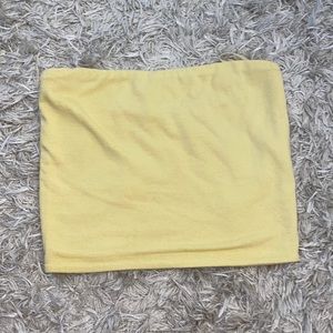 Wilfred Free Yellow Bandeau Crop Top